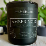 Amber Noir Candle | 13OZ | 369g Coconut Apricot Creme' Wax - Wild Orchid Candle Company