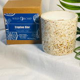 Eruption  Blue Terrazzo  Candle with Wooden Wick |Coco Apricot Creme Wax| 10 OZ - Wild Orchid Candle Company