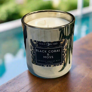 Black Coral and Moss Coconut Apricot Creme Candle| 13 OZ - Wild Orchid Candle Company