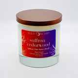 Saffron Cedarwood 9 OZ Coconut Apricot Candle - Wild Orchid Candle Company