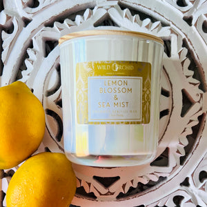 Lemon Blossom  & Sea Mist Coconut Apricot Creme Candle| 13 OZ - Wild Orchid Candle Company