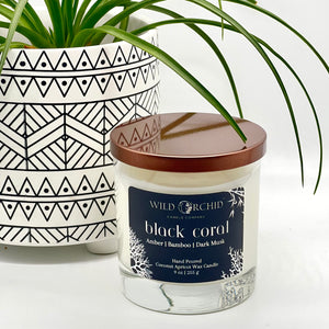 Black Coral 9 OZ Coconut Apricot Candle - Wild Orchid Candle Company