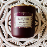 Dark Rose  & Labdanum   Coconut Apricot Creme Candle| 13 OZ - Wild Orchid Candle Company