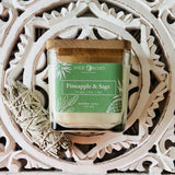 Pineapple & Sage Soy Wax Candle | 11 oz - Wild Orchid Candle Company