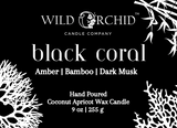 Black Coral 9 OZ Coconut Apricot Candle - Wild Orchid Candle Company