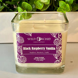 Black Raspberry and Vanilla Candle| Natural Soy Wax | 11oz - Wild Orchid Candle Company
