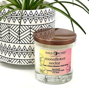 Moonflower Nectar 9 OZ Coconut Apricot Candle - Wild Orchid Candle Company