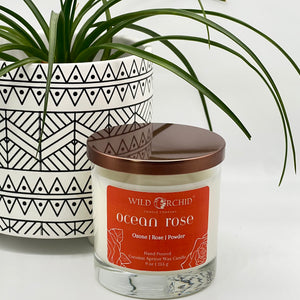 Ocean Rose 9 OZ Coconut Apricot Candle - Wild Orchid Candle Company